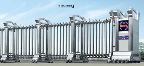 不銹鋼電動伸縮門5